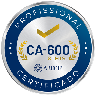 Selo Profissional Certificado Abecip CA-600 e H.I.S.